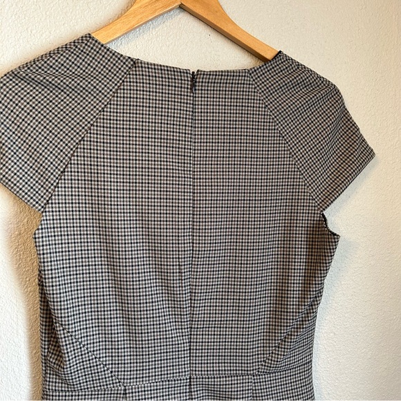 BANANA REPUBLIC - Women’s Plaid Cap Sleeve Bi-Stretch Sheath Dress Size 6 - Picture 4 of 5